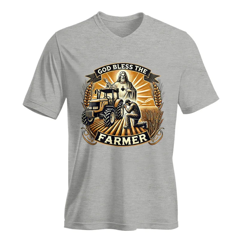 God Bless The Farmer 2 - Unisex Jersey Short Sleeve V-Neck Tee