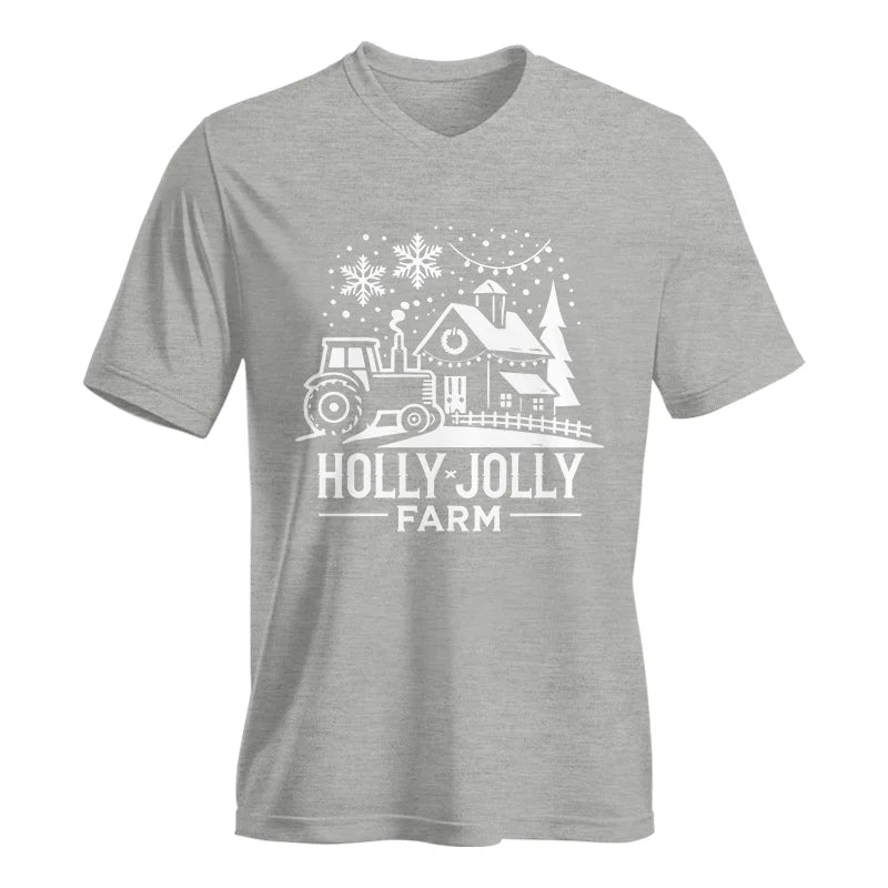 Image of Holly Jolly 3 - Unisex Jersey Short Sleeve V-Neck Tee