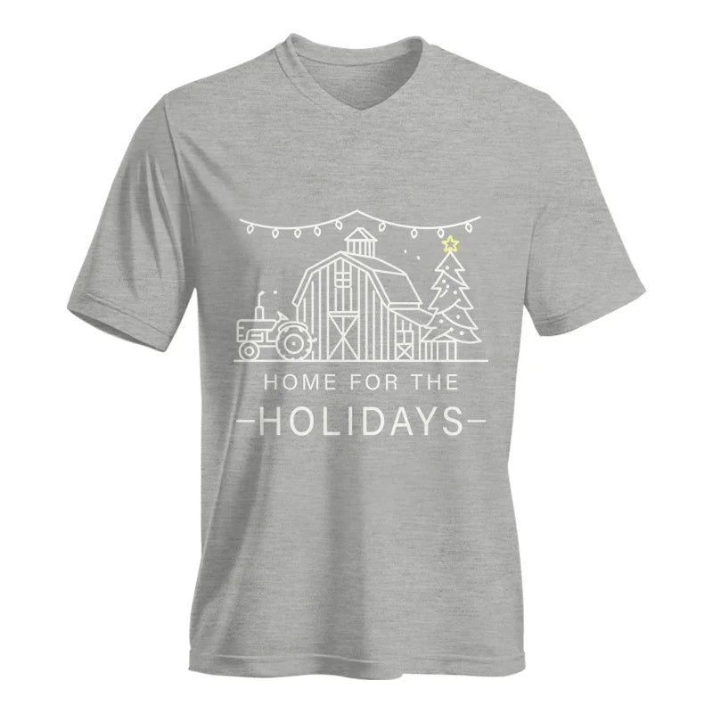 Image of Home For The Holidays - Unisex Jersey Short Sleeve V-Neck Tee