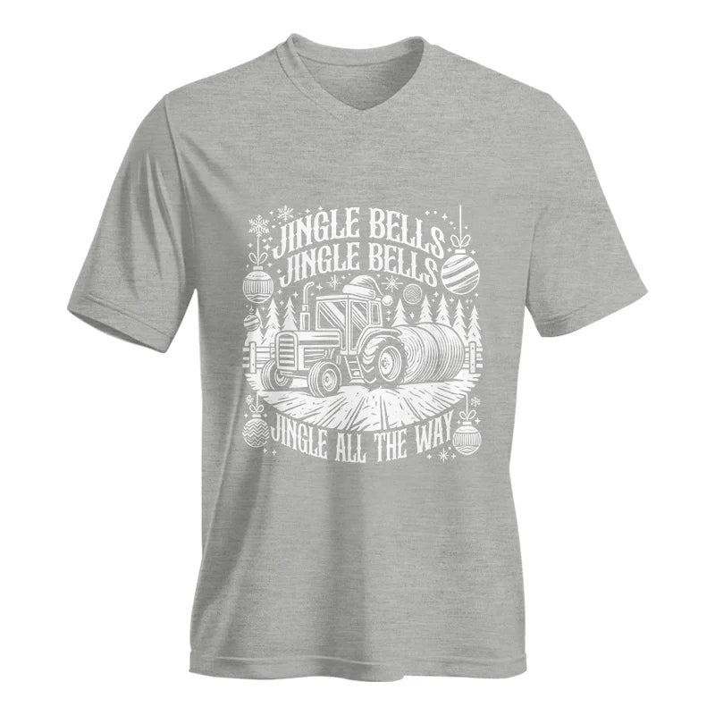 Jingle Bells Jingle Bells Jingle All The Way - Unisex Jersey Short Sleeve V-Neck Tee