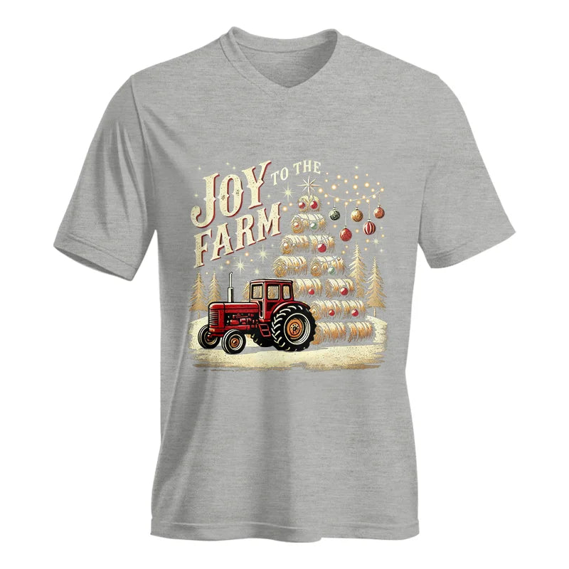 Image of Joy To The Farm - Unisex Jersey Short Sleeve V-Neck Tee