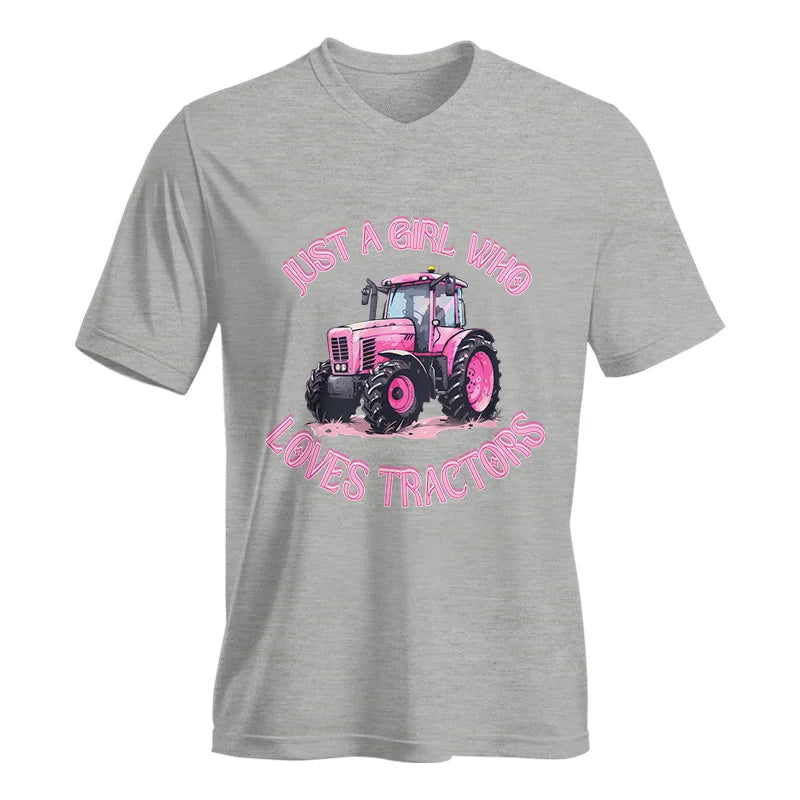 Just A Girl Who Loves Tractors 1 - Unisex Jersey Short Sleeve V-Neck Tee