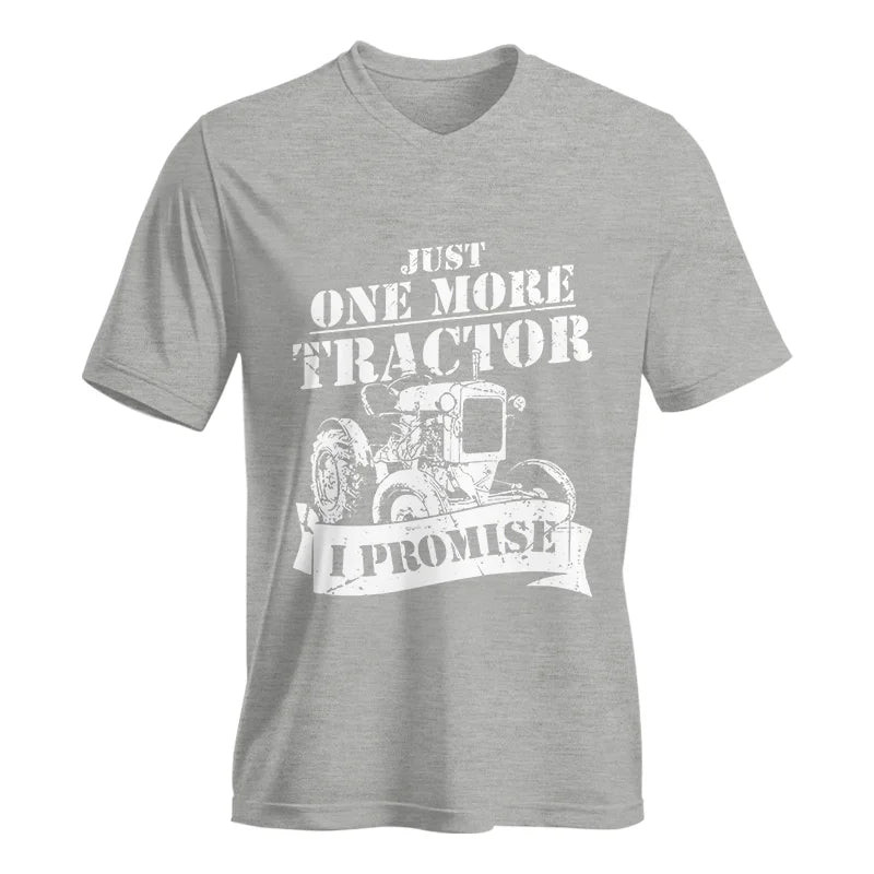 Image of Just One More Tractor I Promise Farmers Farming Farm - Unisex Jersey Short Sleeve V-Neck Tee