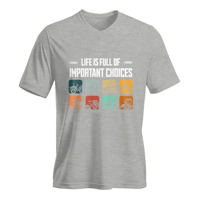 Image of Life Is Full Important Choices 36 - Unisex Jersey Short Sleeve V-Neck Tee