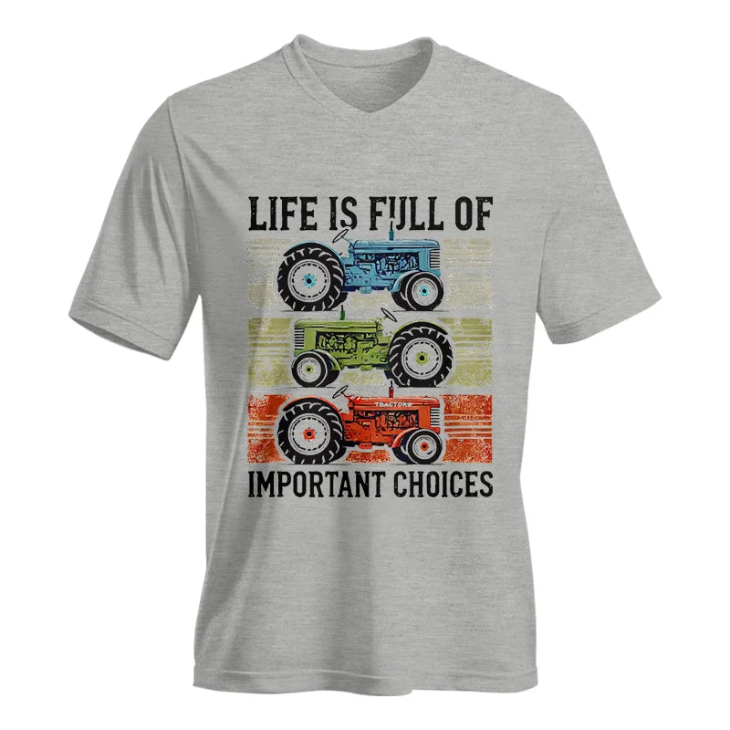 Image of Life Is Full Of Important Choices 3 - Unisex Jersey Short Sleeve V-Neck Tee