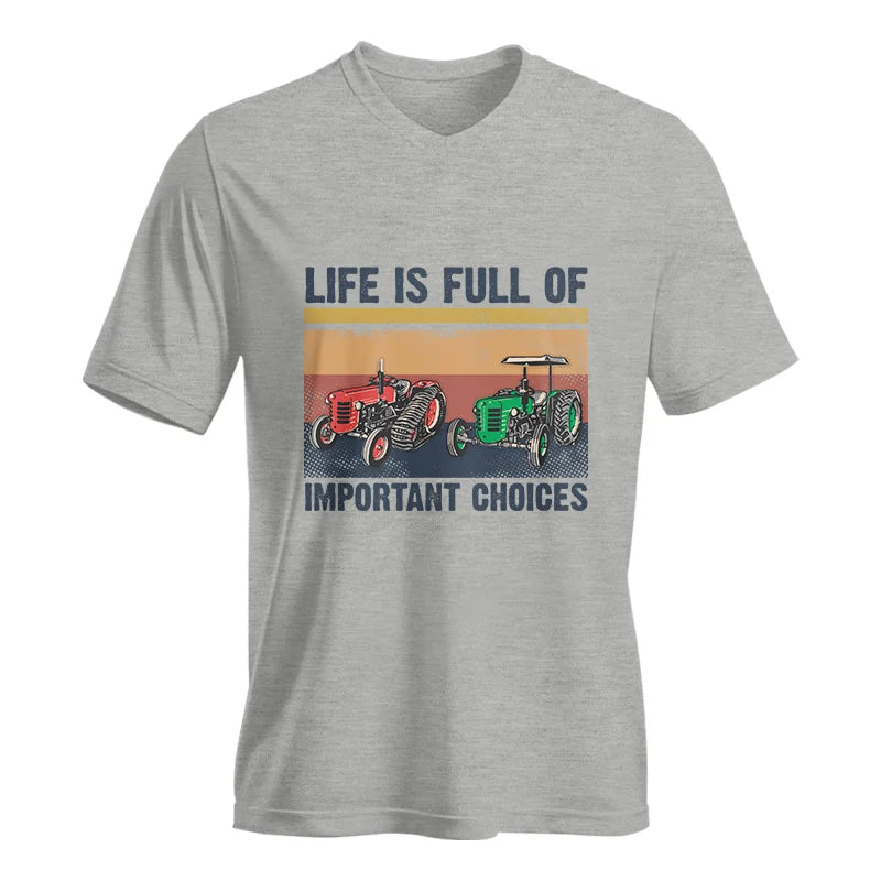 Image of Life Is Full Of Important Choices 37 - Unisex Jersey Short Sleeve V-Neck Tee