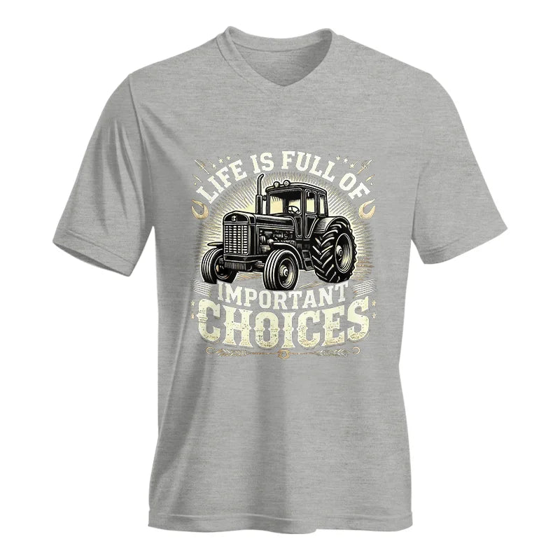 Image of Life Is Full Of Important Choices 5 - Unisex Jersey Short Sleeve V-Neck Tee