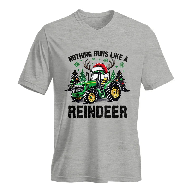 Nothing Runs Like A Reindeer 3 - Unisex Jersey Short Sleeve V-Neck Tee