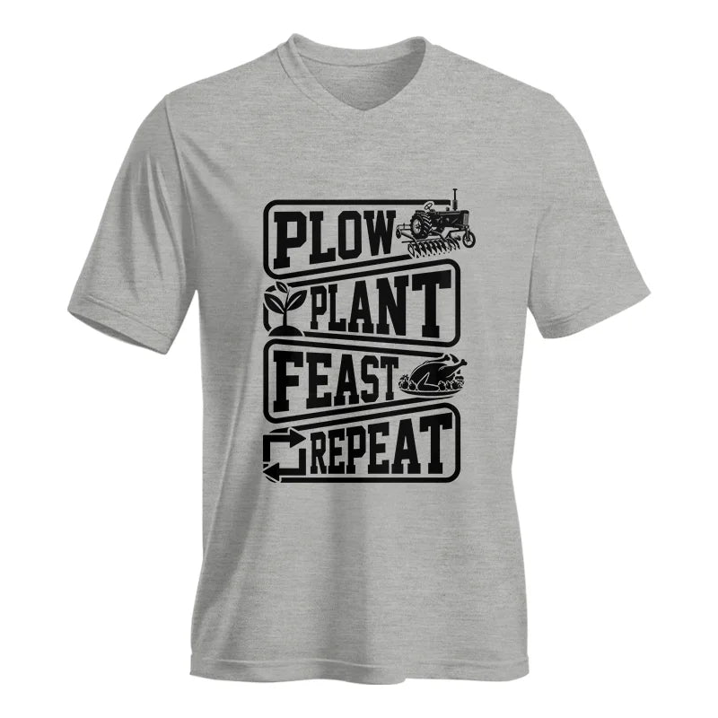 Plow Plant Feast Repeat 1 - Unisex Jersey Short Sleeve V-Neck Tee