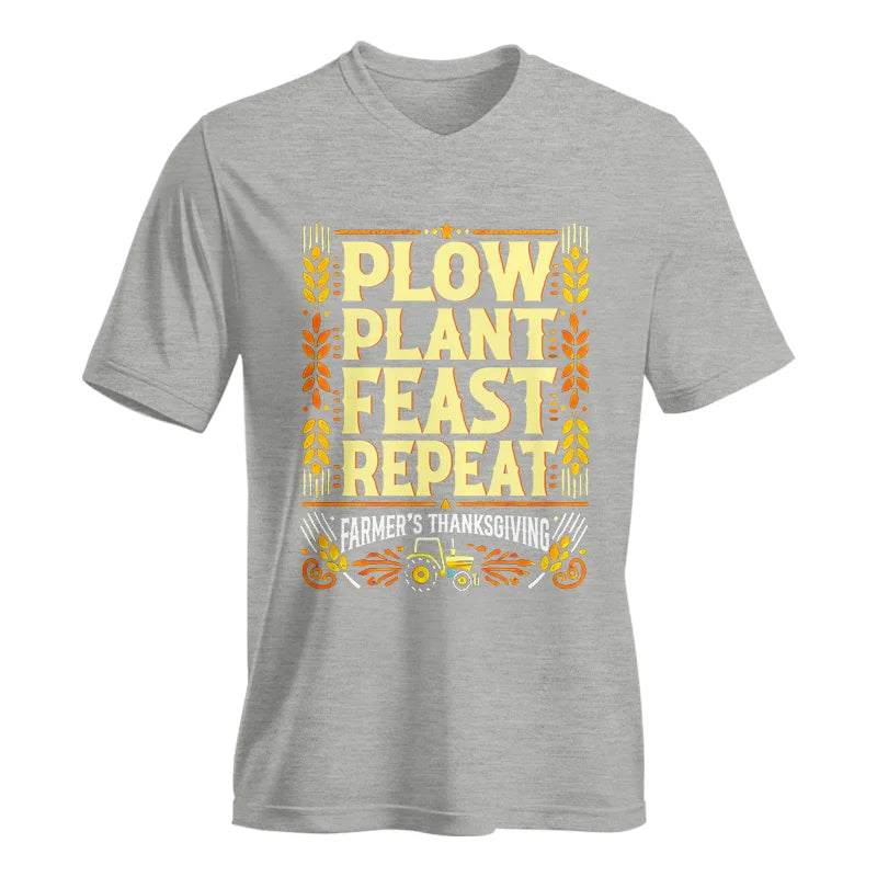 Plow Plant Feast Repeat - Unisex Jersey Short Sleeve V-Neck Tee