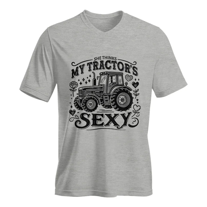 She Thinks My Tractor's Sexy - Unisex Jersey Short Sleeve V-Neck Tee