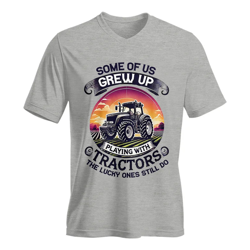 Some Of Us Grew Up Playing With Tractors 4 - Unisex Jersey Short Sleeve V-Neck Tee