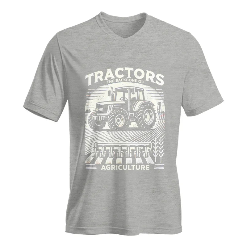 Tractors The Backbone Of Agriculture - Unisex Jersey Short Sleeve V-Neck Tee