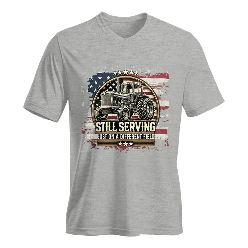 Veteran Farmer Still Serving 1 - Unisex Jersey Short Sleeve V-Neck Tee