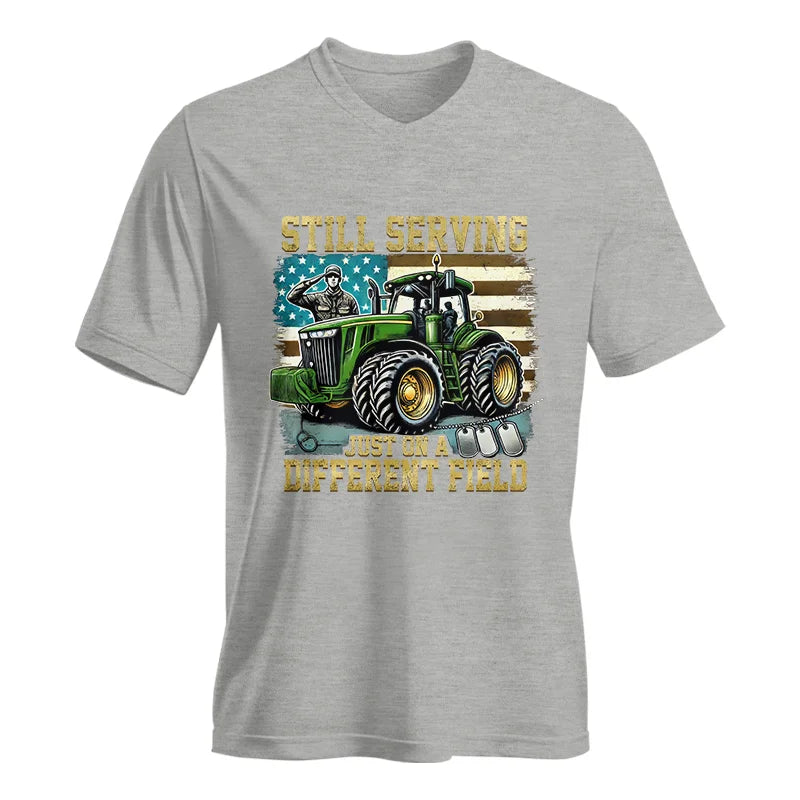 Veteran Farmer Still Serving 3 - Unisex Jersey Short Sleeve V-Neck Tee