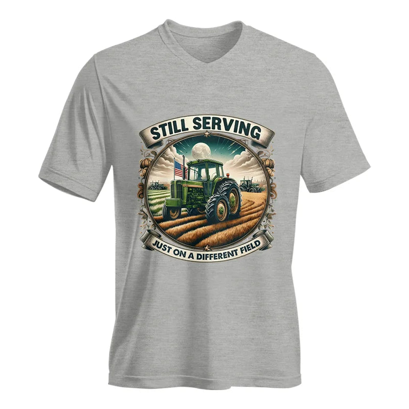 Veteran Farmer Still Serving 4 - Unisex Jersey Short Sleeve V-Neck Tee