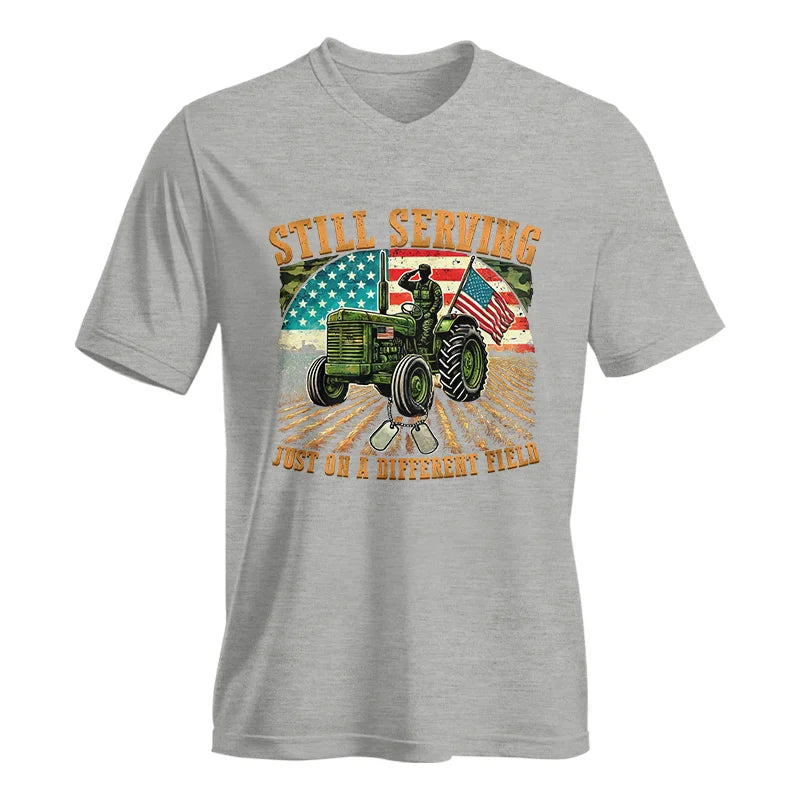 Veteran Farmer Still Serving 9 - Unisex Jersey Short Sleeve V-Neck Tee