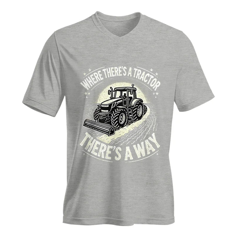 Where There's A Tractor There's A Way 1 - Unisex Jersey Short Sleeve V-Neck Tee