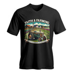 Faith And Farming 4 - Unisex Jersey Short Sleeve V-Neck Tee