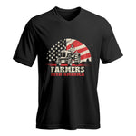 Farmers Feed America Support Farmers - Unisex Jersey Short Sleeve V-Neck Tee