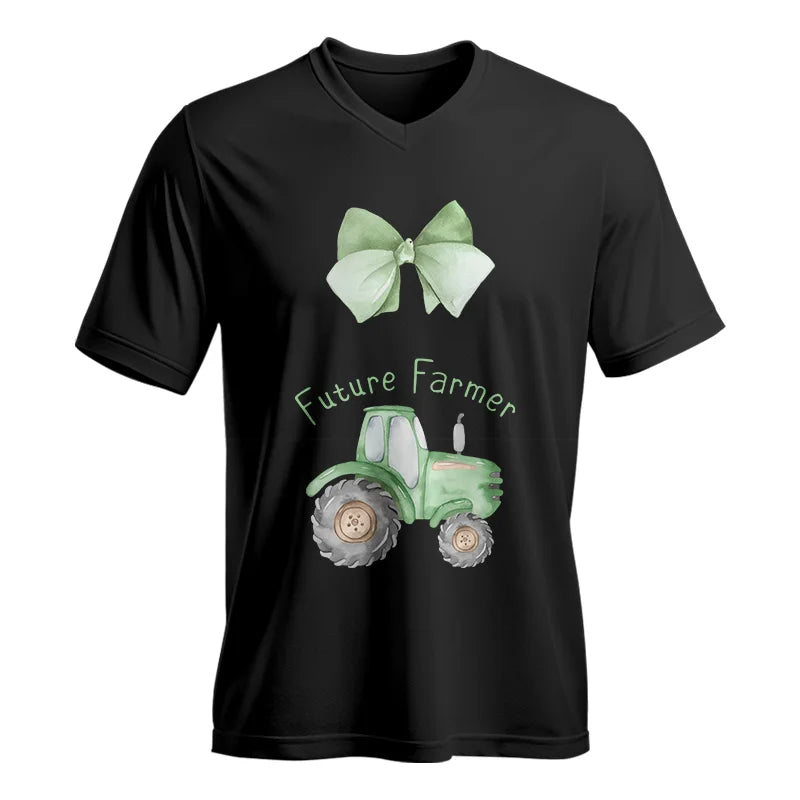 Green Future Farmer - Unisex Jersey Short Sleeve V-Neck Tee