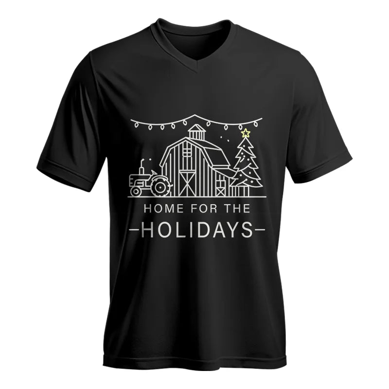 Home For The Holidays - Unisex Jersey Short Sleeve V-Neck Tee