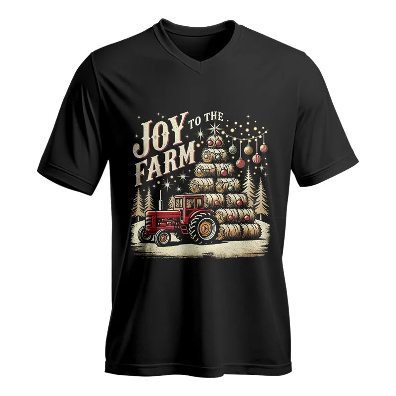 Joy To The Farm - Unisex Jersey Short Sleeve V-Neck Tee