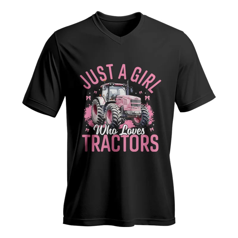 Just A Girl Who Loves Tractors 2 - Unisex Jersey Short Sleeve V-Neck Tee