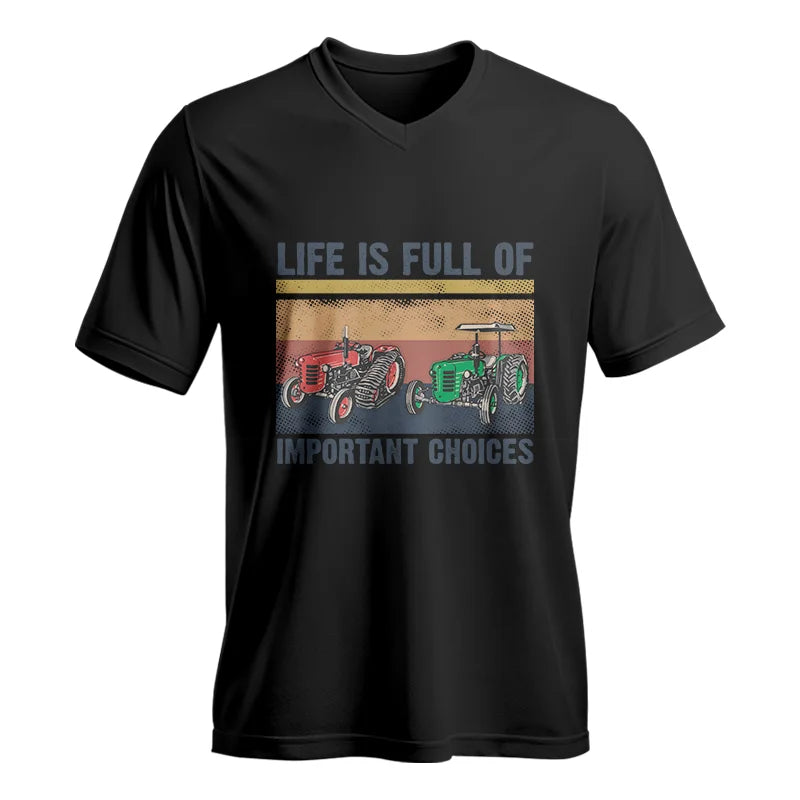 Image of Life Is Full Of Important Choices 37 - Unisex Jersey Short Sleeve V-Neck Tee