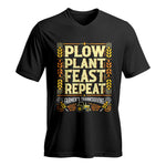 Plow Plant Feast Repeat - Unisex Jersey Short Sleeve V-Neck Tee