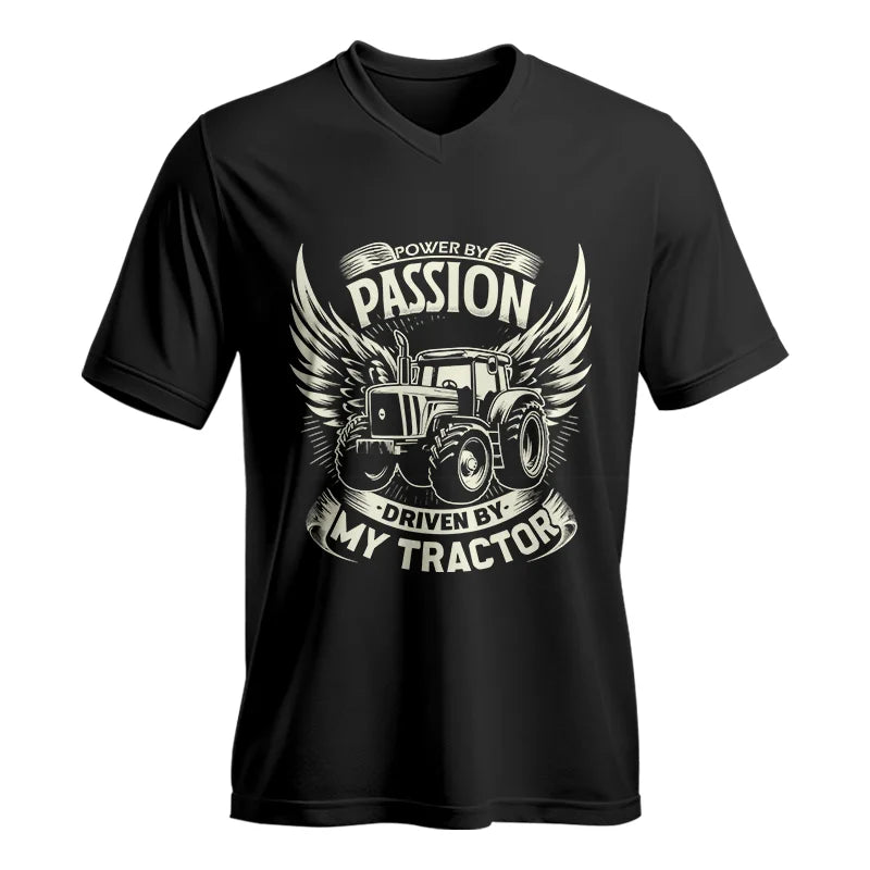 Image of Powered By Passion - Unisex Jersey Short Sleeve V-Neck Tee