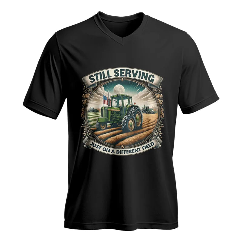 Veteran Farmer Still Serving 4 - Unisex Jersey Short Sleeve V-Neck Tee