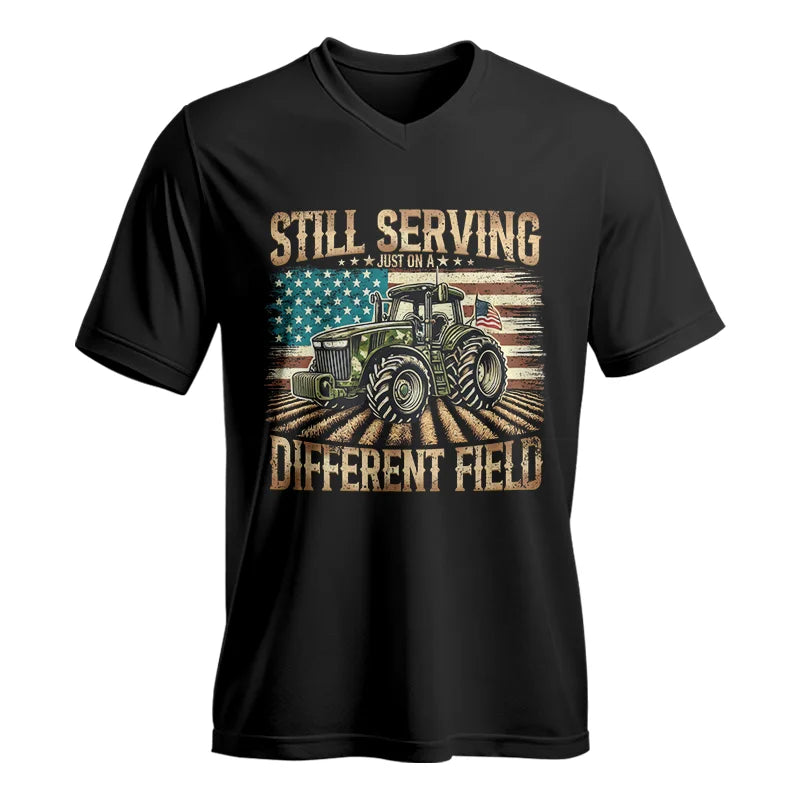 Veteran Farmer Still Serving 5 - Unisex Jersey Short Sleeve V-Neck Tee