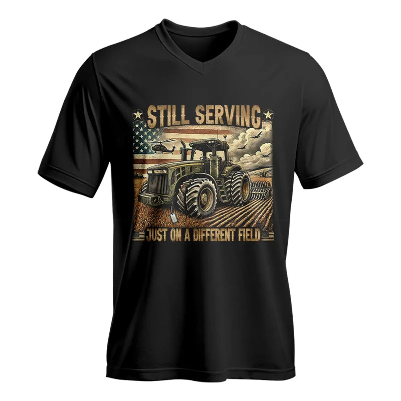 Veteran Farmer Still Serving 6 - Unisex Jersey Short Sleeve V-Neck Tee