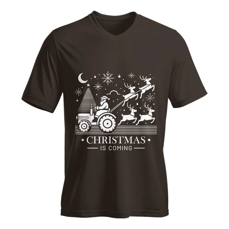 Image of Christmas Is Coming 3 - Unisex Jersey Short Sleeve V-Neck Tee