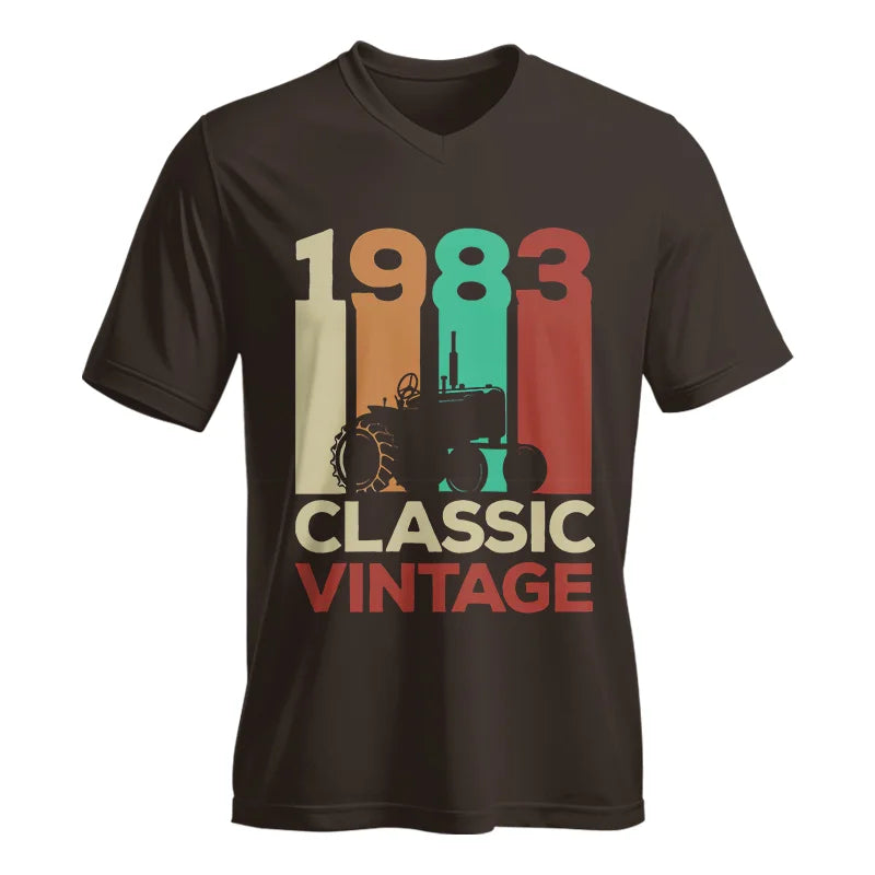 Classic Vintage 1983 - Unisex Jersey Short Sleeve V-Neck Tee