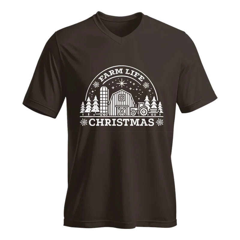 Farm Life Christmas 4 - Unisex Jersey Short Sleeve V-Neck Tee