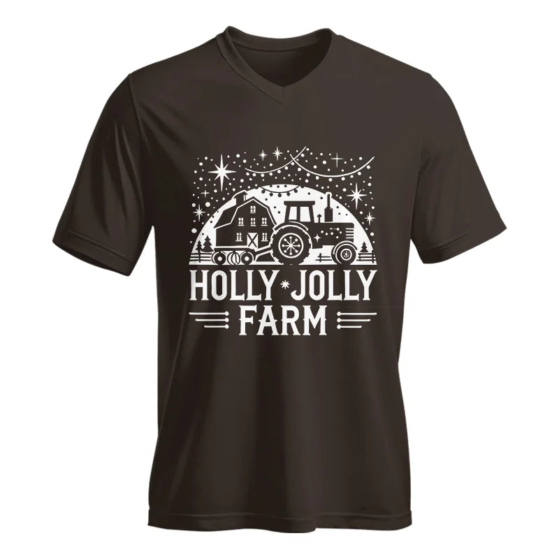 Holly Jolly Farm 2 - Unisex Jersey Short Sleeve V-Neck Tee