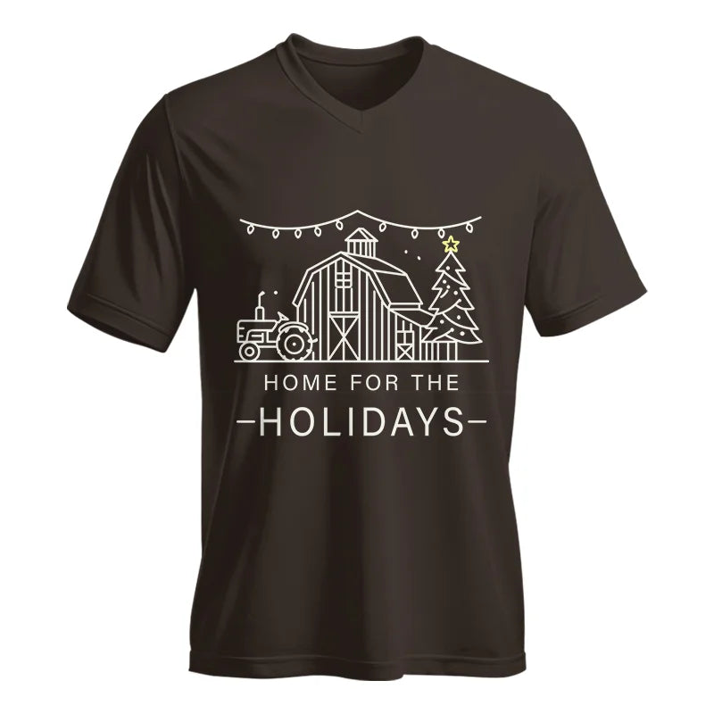 Home For The Holidays - Unisex Jersey Short Sleeve V-Neck Tee