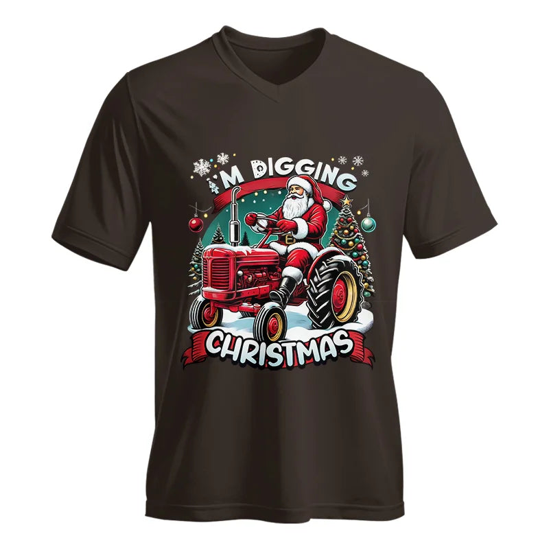 I'm Digging Christmas - Unisex Jersey Short Sleeve V-Neck Tee