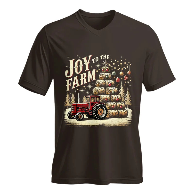 Joy To The Farm - Unisex Jersey Short Sleeve V-Neck Tee