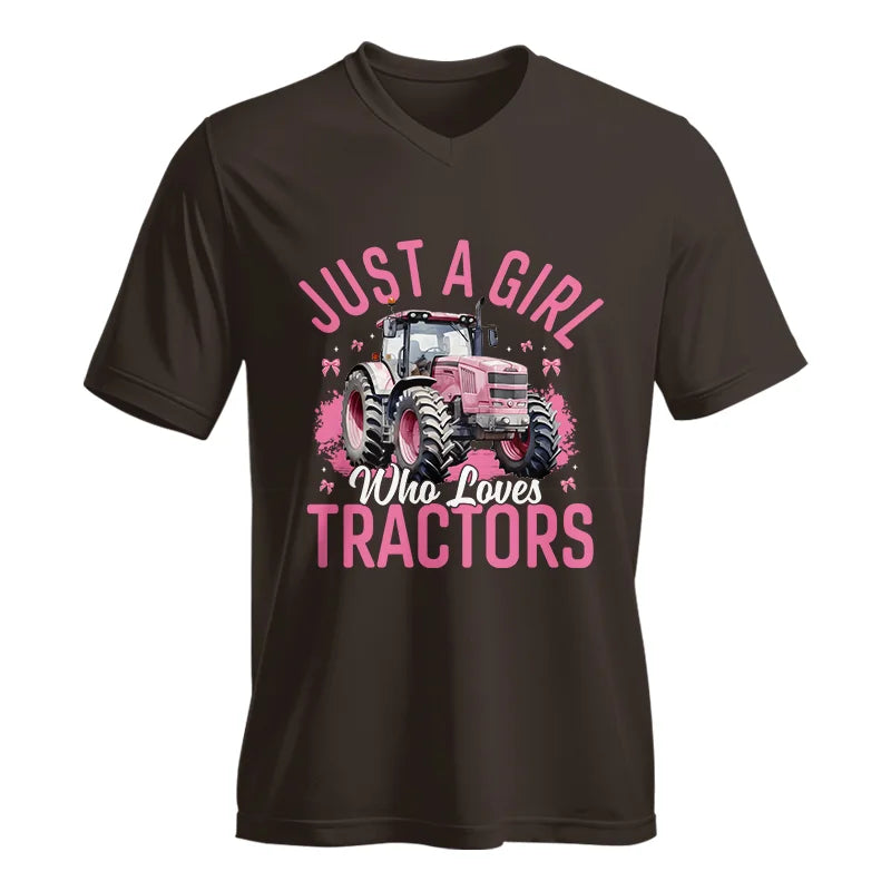 Just A Girl Who Loves Tractors 2 - Unisex Jersey Short Sleeve V-Neck Tee