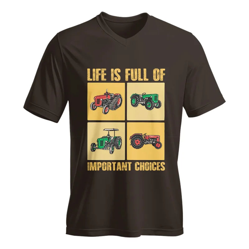 Image of Life Is Full Of Important Choices 38 - Unisex Jersey Short Sleeve V-Neck Tee