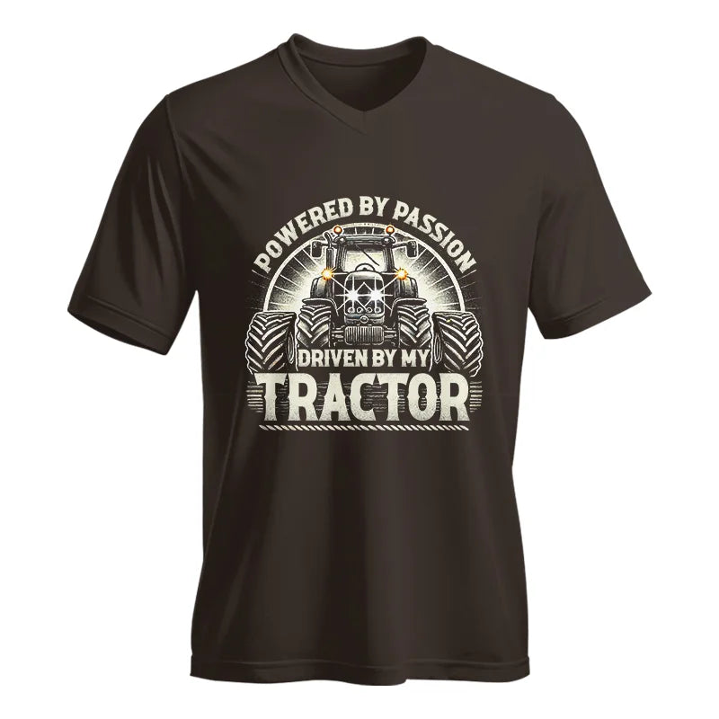 Powered By Passion Driven By My Tractor 6 - Unisex Jersey Short Sleeve V-Neck Tee