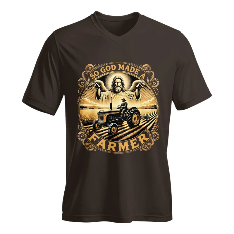 So God Made A Farmer 1 - Unisex Jersey Short Sleeve V-Neck Tee