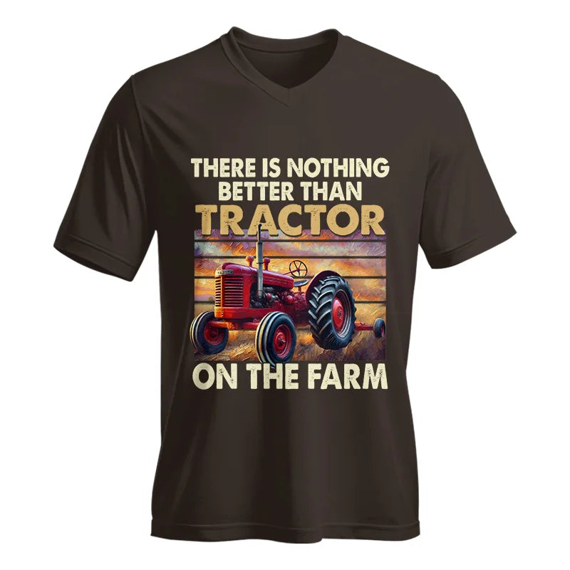 Image of There Is Nothing Better Than Tractor On The Farm 1 - Unisex Jersey Short Sleeve V-Neck Tee