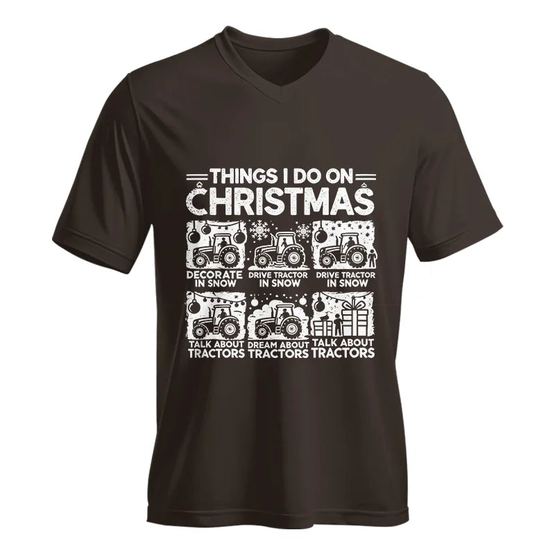 Things I Do On Christmas - Unisex Jersey Short Sleeve V-Neck Tee