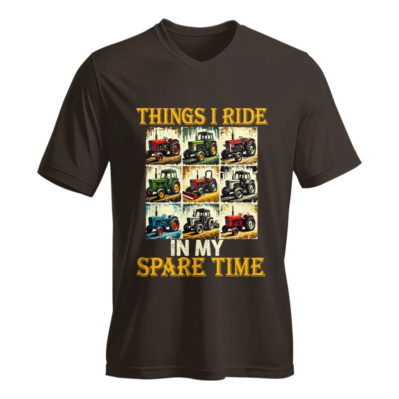 Things I Ride In My Spare Time 2 - Unisex Jersey Short Sleeve V-Neck Tee