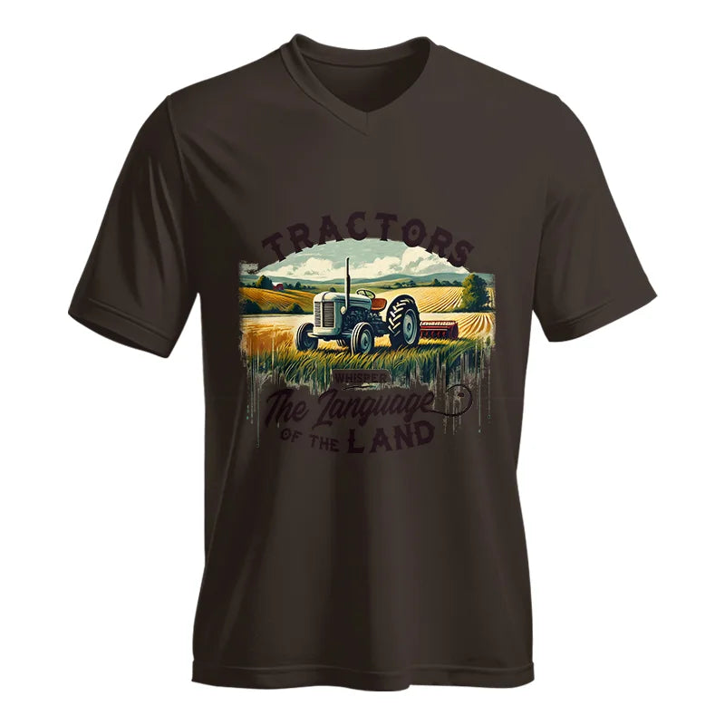 Tractors Whisper The Language Of The Land 2 - Unisex Jersey Short Sleeve V-Neck Tee