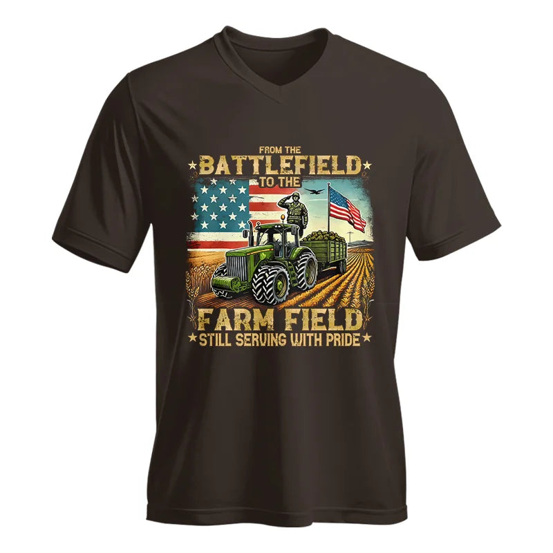 Veteran Farmer From The Battlefield To The Farm Field 2 - Unisex Jersey Short Sleeve V-Neck Tee